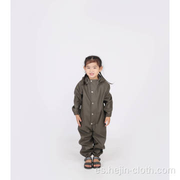 Child Pu Unisex durante toda la temporada Senderismo al aire libre impermeable